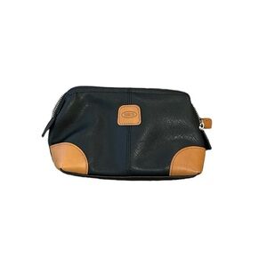 Bric’s x Qatar Airlines Black and Brown Travel Pouch